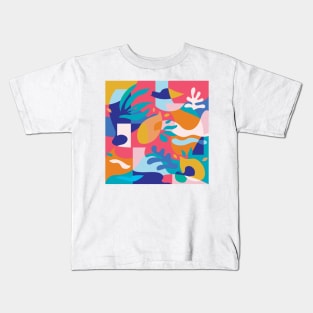 Amalfi Abstraction / Colorful Modern Shapes Kids T-Shirt